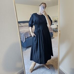 Black Midi Dress by COS